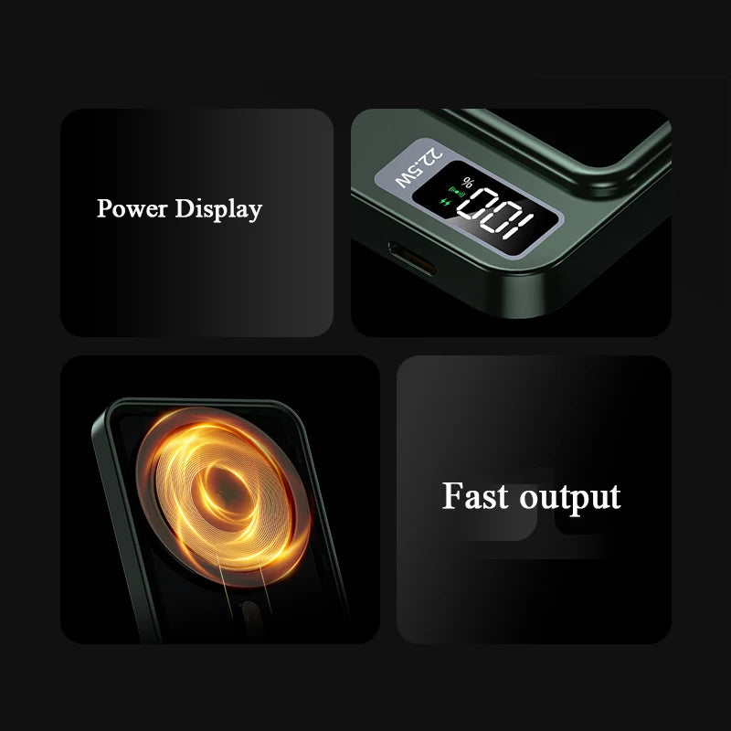 Devon Rain Magnetic Wireless Power Bank Black 50,000 mAH